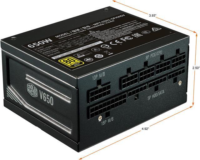 Alt view image 14 of 20 - Cooler Master V650 SFX Gold Full Modular, 650W, 80+ Gold Efficiency, ATX Bracket Included, Quiet FDB Fan, SFX Form Factor, 10 Year Warranty