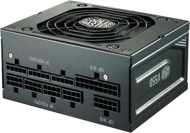 Alt view image 13 of 19 - Cooler Master V550 SFX Gold Full Modular, 550W, 80+ Gold Efficiency, ATX Bracket Included, Quiet FDB Fan, SFX Form Factor, 10 Year Warranty