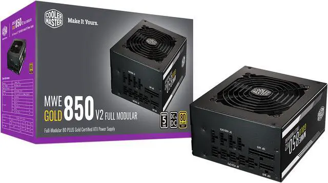 Alt view image 11 of 16 - Cooler Master MWE Gold 850 V2 Fully Modular, 850W, 80+ Gold Efficiency, Quiet HDB Fan, 2 EPS Connectors, High Temperature Resilience, 5 Year Warranty