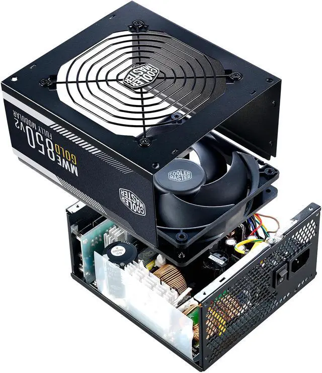 Alt view image 10 of 16 - Cooler Master MWE Gold 850 V2 Fully Modular, 850W, 80+ Gold Efficiency, Quiet HDB Fan, 2 EPS Connectors, High Temperature Resilience, 5 Year Warranty