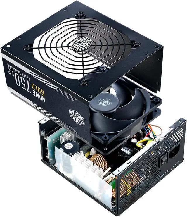 Alt view image 10 of 16 - Cooler Master MWE Gold 750 V2 Fully Modular, 750W, 80+ Gold Efficiency, Quiet HDB Fan, 2 EPS Connectors, High Temperature Resilience, 5 Year Warranty