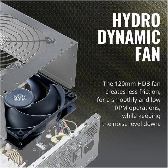 Alt view image 16 of 16 - Cooler Master MWE Gold 750 V2 Fully Modular, 750W, 80+ Gold Efficiency, Quiet HDB Fan, 2 EPS Connectors, High Temperature Resilience, 5 Year Warranty