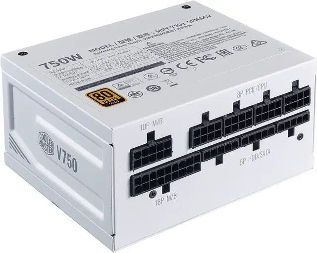 Alt view image 14 of 19 - Cooler Master V750 SFX Gold White ATX 3.1 Full Modular SFF Power Supply, 750W 80Plus Gold, 90° 12VHPWR|600W PCIe 5.0, GPU Support RTX 5070 Ti | RX 9070 XT, Customized Cable, Low Noise, 10-Year