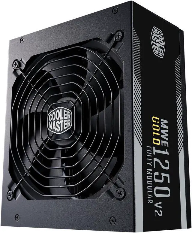 Alt view image 3 of 15 - Cooler Master MWE Gold 1250 V2 Fully Modular, 1250W, 80+ Gold Efficiency, Quiet 140mm FDB Fan, 2 EPS Connectors, High Temperature Resilience, 10 Year Warranty