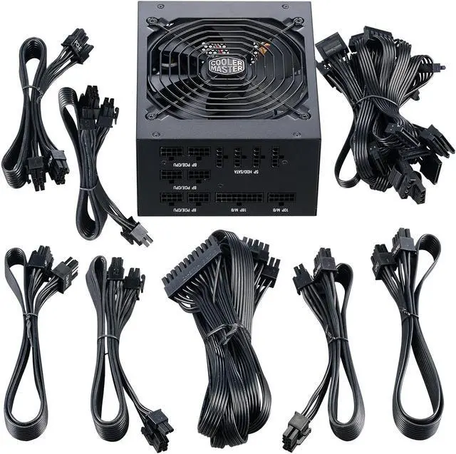 Alt view image 10 of 15 - Cooler Master MWE Gold 1250 V2 Fully Modular, 1250W, 80+ Gold Efficiency, Quiet 140mm FDB Fan, 2 EPS Connectors, High Temperature Resilience, 10 Year Warranty