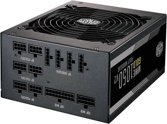 Alt view image 4 of 15 - Cooler Master MWE Gold 1050 V2 Fully Modular, 1050W, 80+ Gold Efficiency, Quiet 140mm FDB Fan, 2 EPS Connectors, High Temperature Resilience, 10 Year Warranty