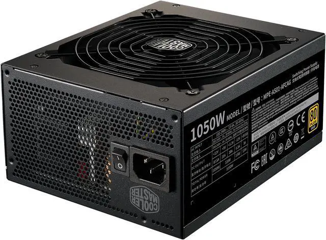 Alt view image 5 of 15 - Cooler Master MWE Gold 1050 V2 Fully Modular, 1050W, 80+ Gold Efficiency, Quiet 140mm FDB Fan, 2 EPS Connectors, High Temperature Resilience, 10 Year Warranty