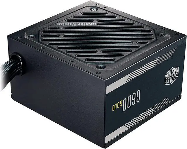 Alt view image 5 of 15 - Cooler Master G600 Gold Power Supply, 600W 80+ Gold Efficiency, Intel ATX Version 2.52, Fixed Flat Black Cables. Quiet HDB Fan, 5 Year Warranty