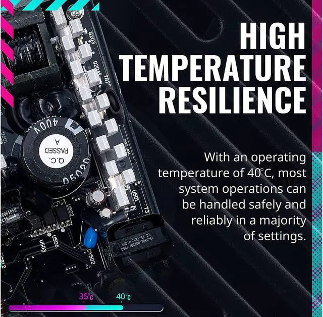 Alt view image 12 of 15 - Cooler Master G500 Gold Power Supply, 500W 80+ Gold Efficiency, Intel ATX Version 2.52, Fixed Flat Black Cables. Quiet HDB Fan, 5 Year Warranty