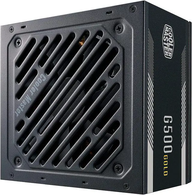 Alt view image 3 of 15 - Cooler Master G500 Gold Power Supply, 500W 80+ Gold Efficiency, Intel ATX Version 2.52, Fixed Flat Black Cables. Quiet HDB Fan, 5 Year Warranty