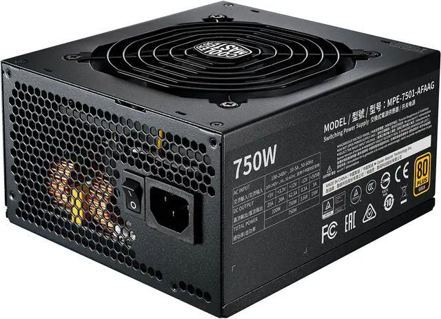 Main image of Cooler Master MWE Gold 750 V2 MPE-7501-AFAAG-U2 750W ATX12V 80 PLUS GOLD Certified Full Modular Active PFC Power Supply