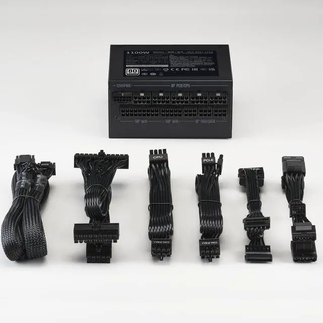 Alt view image 17 of 17 - Cooler Master V1100 SFX Platinum Fully Modular, Fully ATX3.0, 1100W SFX, 80+ Platinum Efficiency, ATX Bracket Included, SFX Form Factor (MPZ-B001-SFAP-BUS)