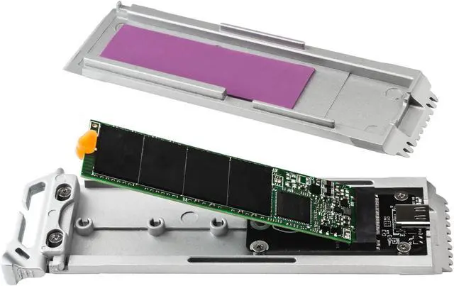 Alt view image 9 of 12 - CoolerMaster Oracle AIR High Speed NVME M.2 SSD Enclosure, Full Toolless, Aluminum, USB 3.2 Gen 2 Type-C, Write|Read Gbp 10,Write| Read MB/s 1054, SSD Size 2280|2260|2242|2240|2230 (SOA010-ME-00)