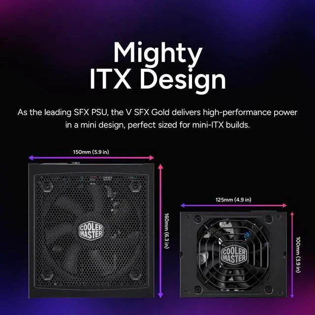 Cooler Master V850 SFX Gold 850W Fully Modular Power Supply - 80+