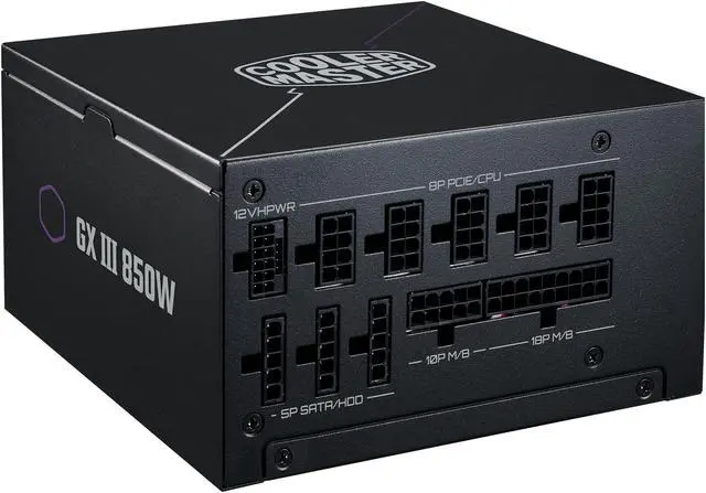 Alt view image 2 of 9 - Cooler Master GX III Gold 850W ATX3.0 Full Modular Power Supply, 850W, 80+ Gold, 90-Degree 12VHPWR PCIe 5.0 Connector, Silent Fan | Zero-RPM, 10 Year Warranty (MPX-8503-AFAG-BUS)