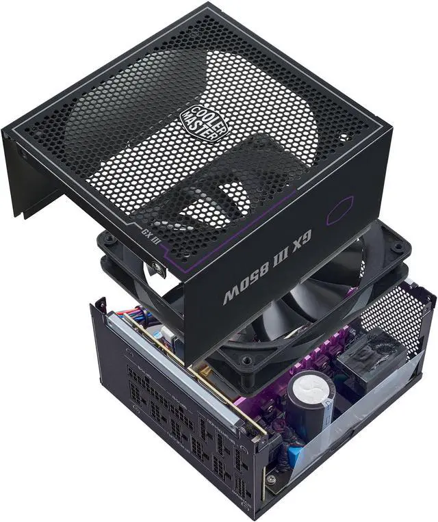Alt view image 8 of 9 - Cooler Master GX III Gold 850W ATX3.0 Full Modular Power Supply, 850W, 80+ Gold, 90-Degree 12VHPWR PCIe 5.0 Connector, Silent Fan | Zero-RPM, 10 Year Warranty (MPX-8503-AFAG-BUS)