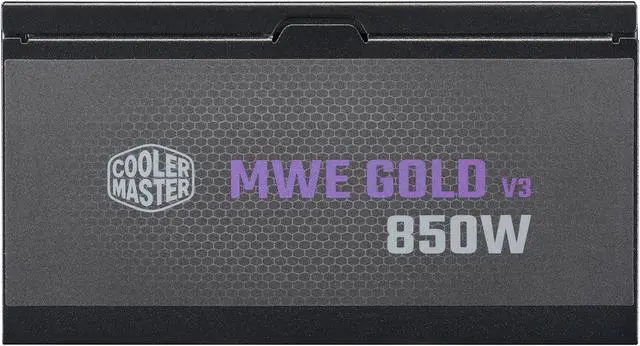 Alt view image 12 of 15 - Cooler Master MWE Gold 850 V3 ATX 3.1 Full Modular PSU, 850W, 80+ Gold Efficiency, 90° 12VHPWR|600W PCIe 5.1, Japanese Capacitors, Zero-RPM Mode, Hexagonal Fan Cover, 10-Year