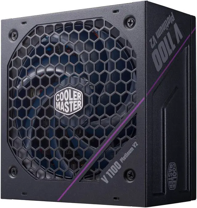 Alt view image 2 of 16 - Cooler Master V Platinum 1100 V2 ATX 3.1  Full Modular PSU, 1100W 80+ Platinum, 90° 12VHPWR|600W PCIe 5.1, Purple Anodic-Coated Heat Sink, Mobius Fan, GPU Support RTX 5090| RX 9070 XT, 12 Year