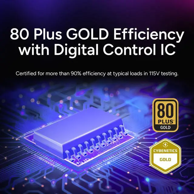 Alt view image 4 of 14 - Cooler Master MWE V4 850W Power Supply, GPU Shield™ Intelligent Management, Native dual color 12V-2x6 GPU Cable, Wave Heatsink Design, Noise Reduction, 80+ Gold, Fully Modular 10 Year Warranty