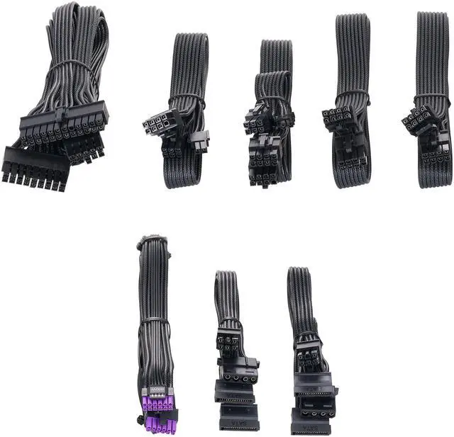 Alt view image 7 of 7 - Cooler Master Elite Gold 850W Power Supply, PCIe 5.1 Ready Certification Cybenetics Gold & Noise Standard++, 80 PLUS Gold, 850W, ATX 3.1, 12V-2x6 Cable, Low Noise, Fully Modular