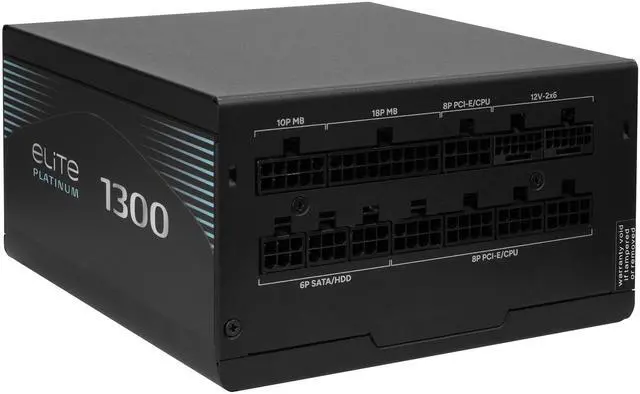 Main image of Cooler Master Elite Platinum 1300W Power Supply, PCIe 5.1 Ready 80 PLUS Platinum, 1300W, Gaming PCs & AI Workstation PCs, ATX 3.1, Native 12V-2x6 Cable, Low Noise. Fully Modular