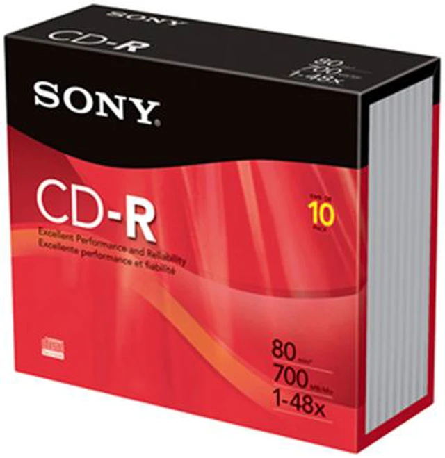 SONY 700MB 48X CD-R 10 Packs Media Model 10CRM80R - Newegg.com