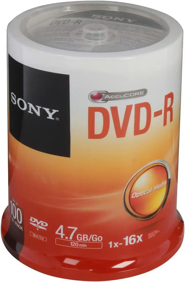 Alt view image 2 of 2 - SONY 4.7GB 16X DVD-R 100 Packs Spindle Discs Model 100DMR47SP