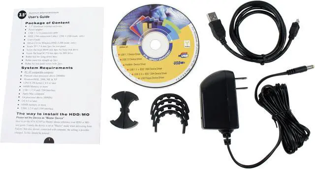 Alt view image 4 of 5 - Rosewill RX32-U2-KK Aluminum 3.5" IDE USB 2.0 External Enclosure