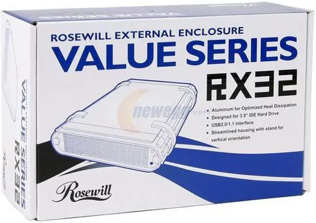 Alt view image 5 of 5 - Rosewill RX32-U2-KK Aluminum 3.5" IDE USB 2.0 External Enclosure