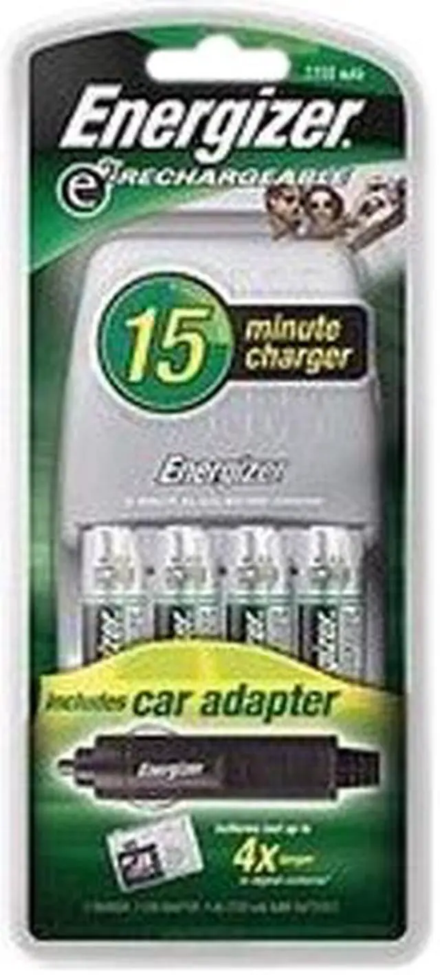 Main image of Energizer CH15MNCP-4 4-pack 1400mAh AA Ni-MH Rechargeable Batteries & Charger Kit