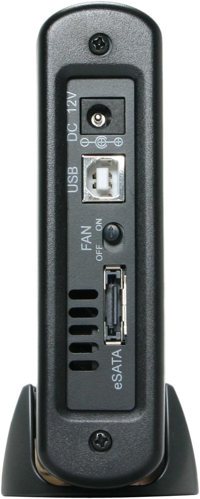 Alt view image 6 of 9 - Rosewill RX353-S BLK (Black) 3.5" SATA to USB & eSATA Ext. Enclosure w/Int.40mm fan