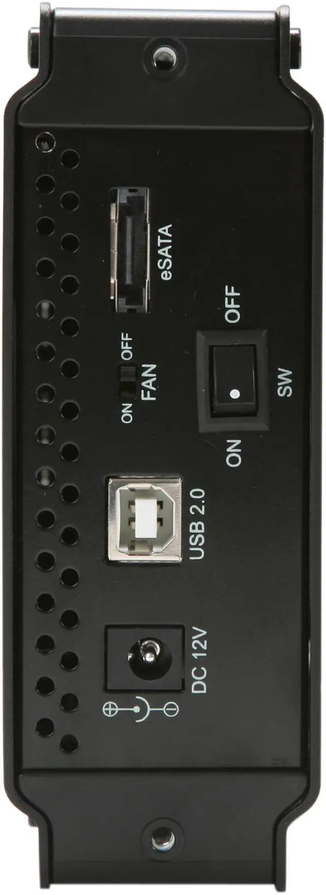 Alt view image 4 of 5 - Rosewill RX-358 V2 BLK - Black, 3.5" SATA to USB & eSATA External Enclosure with Internal 80 mm Fan