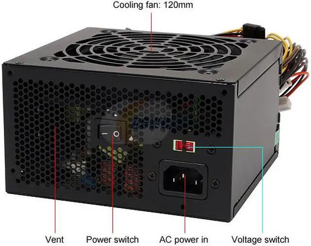Alt view image 2 of 8 - HIPRO TOP-500P5 500 W ATX V2.01 Power Supply - OEM