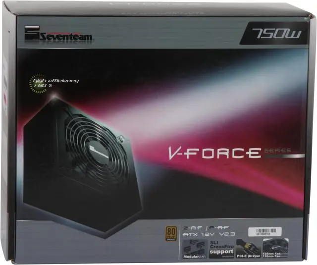 Alt view image 10 of 10 - Seventeam ST-750PAF 750 W ATX 12V V2.2 SLI Ready CrossFire Ready 80 PLUS BRONZE Certified Active PFC Power Supply