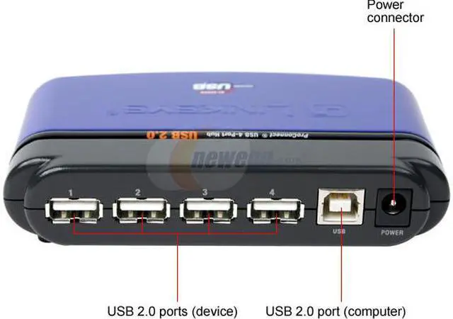 Alt view image 4 of 6 - LINKSYS USB2HUB4 USB2.0 4-Port Hub