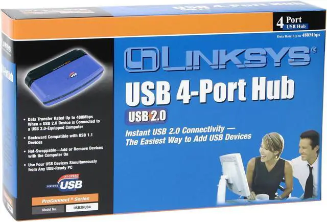 Alt view image 6 of 6 - LINKSYS USB2HUB4 USB2.0 4-Port Hub