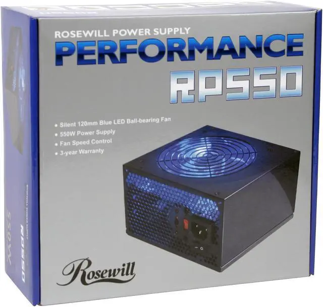 Alt view image 6 of 6 - Rosewill RP550 550W ATX V1.3/ EPS12V     Power Supply