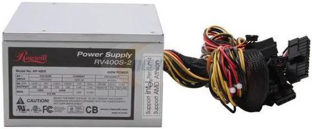 Alt view image 3 of 11 - Rosewill RV400S-2 400 W ATX12V Ver.2.01 Power Supply