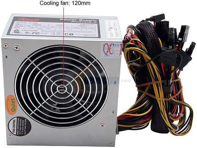 Alt view image 4 of 11 - Rosewill RV400S-2 400 W ATX12V Ver.2.01 Power Supply