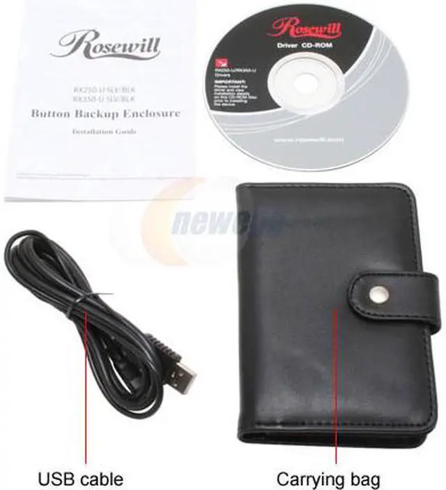 Alt view image 3 of 4 - Rosewill RX250-U Aluminum 2.5" IDE USB 2.0 External Enclosure with One Touch Backup function