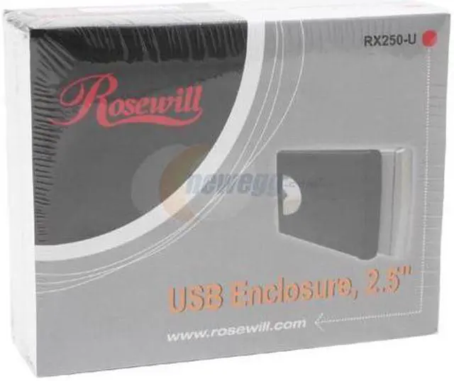 Alt view image 4 of 4 - Rosewill RX250-U Aluminum 2.5" IDE USB 2.0 External Enclosure with One Touch Backup function