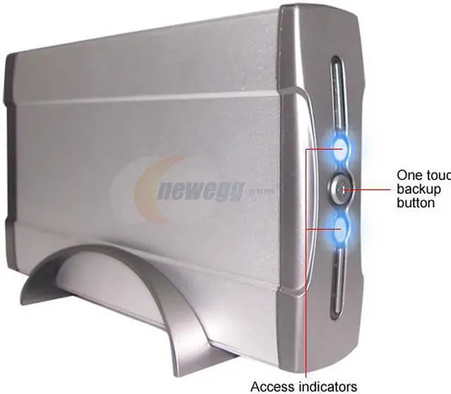 Alt view image 2 of 2 - Rosewill RX350-U SLV Aluminum 3.5" IDE USB 2.0 External Enclosure with One Touch Backup function