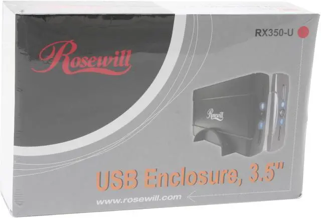 Alt view image 5 of 5 - Rosewill RX350-U BLK Aluminum 3.5" IDE USB 2.0 External Enclosure with One Touch Backup function