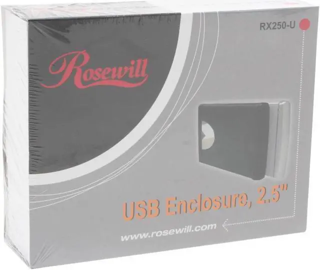 Alt view image 4 of 4 - Rosewill RX250-U SLV Aluminum 2.5" IDE USB 2.0 External Enclosure with One Touch Backup function
