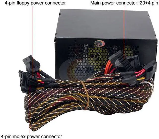 Alt view image 4 of 9 - Rosewill RD600-2DB-SL BK 600W ATX Form Factor 12V V2.2 / SSI standard EPS 12V SLI Ready  Active PFC Active PFC Power Supply - SLI Ready