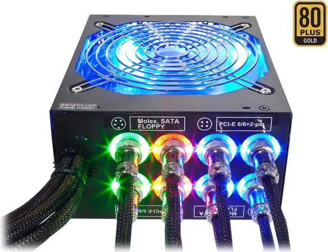 Main image of Rosewill LIGHTNING-1300 - 1300-Watt Modular, Active PFC Power Supply - Continuous @ 122 Degrees F (50C), 80 PLUS Gold, ATX 12V v2.31 & EPS 12V v2.92, Intel Haswell, SLI & CrossFire-Ready