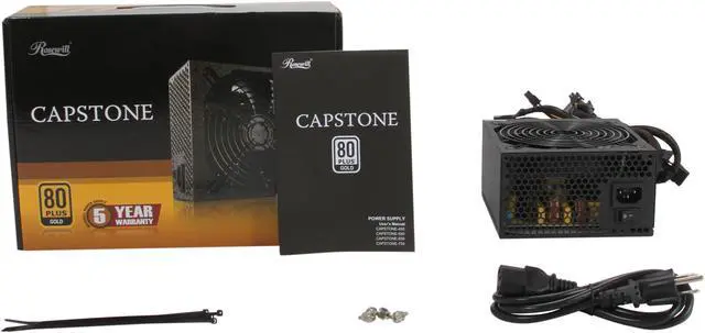 Alt view image 6 of 6 - Rosewill CAPSTONE-450 - 450-Watt Active PFC Power Supply - Continuous @ 122 Deg. F (50C), 80 PLUS Gold, ATX12V v2.31 & EPS12V v2.92, Intel Haswell, SLI & CrossFire-Ready
