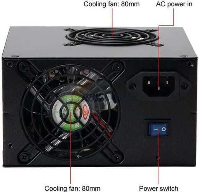 Alt view image 3 of 9 - Rosewill Stallion Series RD600N-2DB-SL-BK 600W ATX Form Factor 12V V2.2 / SSI standard EPS 12V SLI Ready Active PFC Active PFC Power Supply - SLI Ready