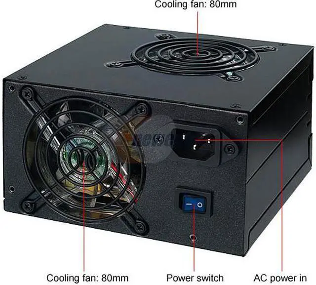 Alt view image 2 of 9 - Rosewill RD550N-2DB-SL-BK 550W ATX Form Factor 12V V2.2 / SSI standard EPS 12V SLI Ready Active PFC Power Supply