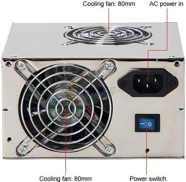 Alt view image 3 of 9 - Rosewill RD550N-2DC-SL-SLV 550W ATX Form Factor 12V V2.2 / SSI standard EPS 12V SLI Ready Active PFC Active PFC Power Supply - SLI Ready